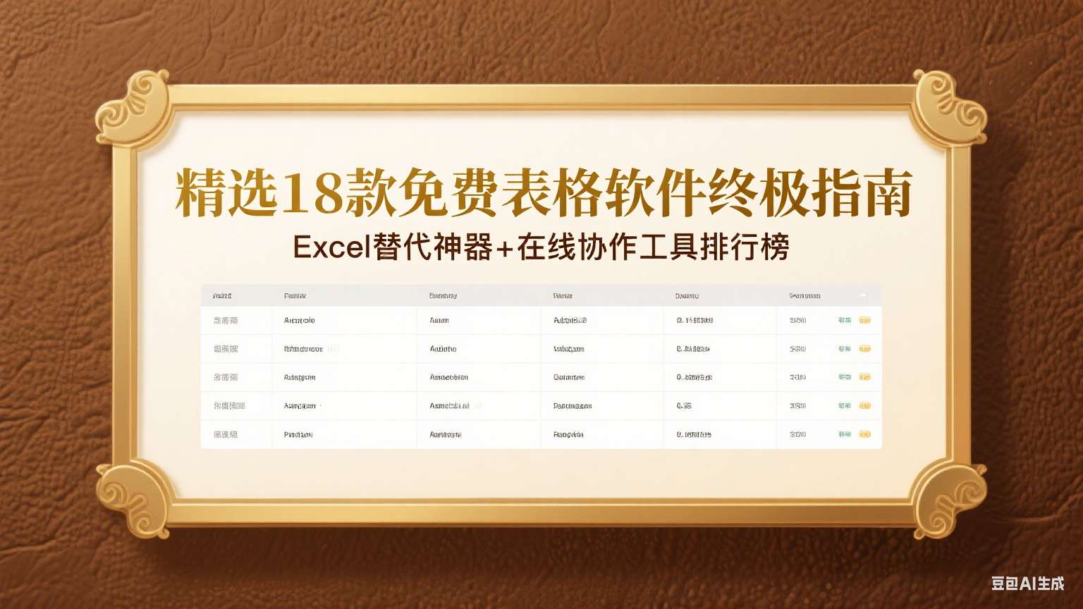 最新精选18款免费表格软件终极指南：Excel替代神器+在线协作工具排行榜（四）第1张-价值007